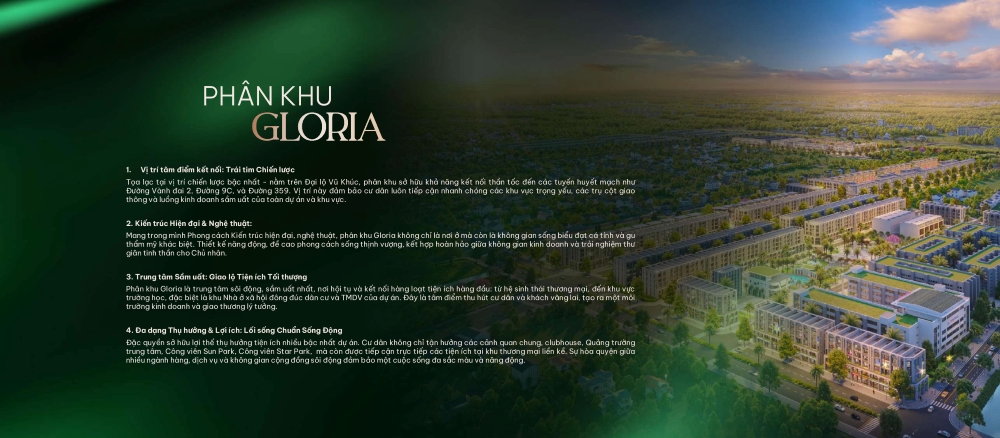 Thông tin phân khu Gloria Tại Doji Hoa Động